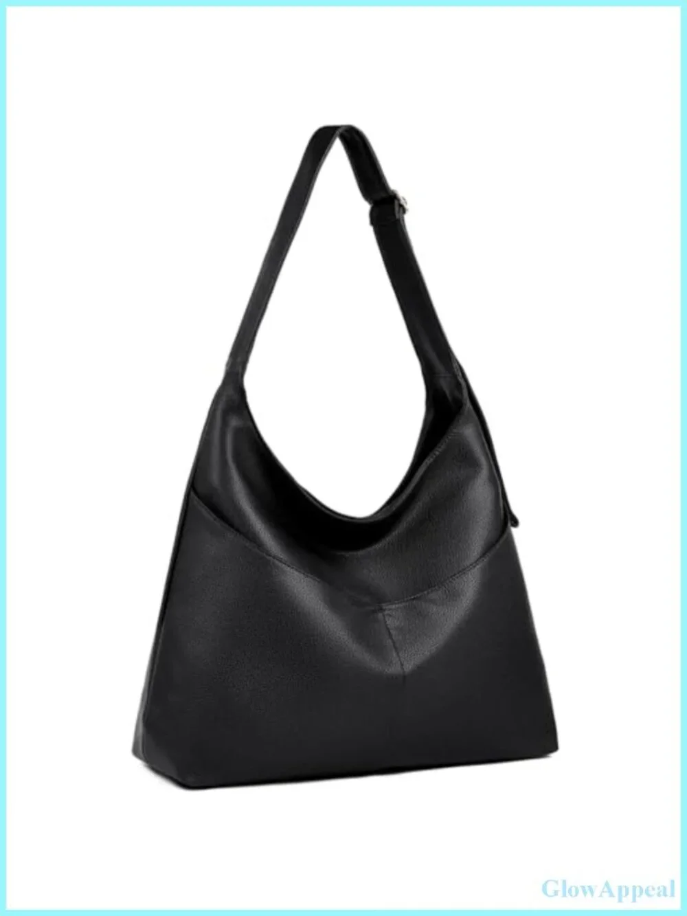 Large Slouchy Hobo Bag for Women Vegan Leather Shoulder Purse with Zipper